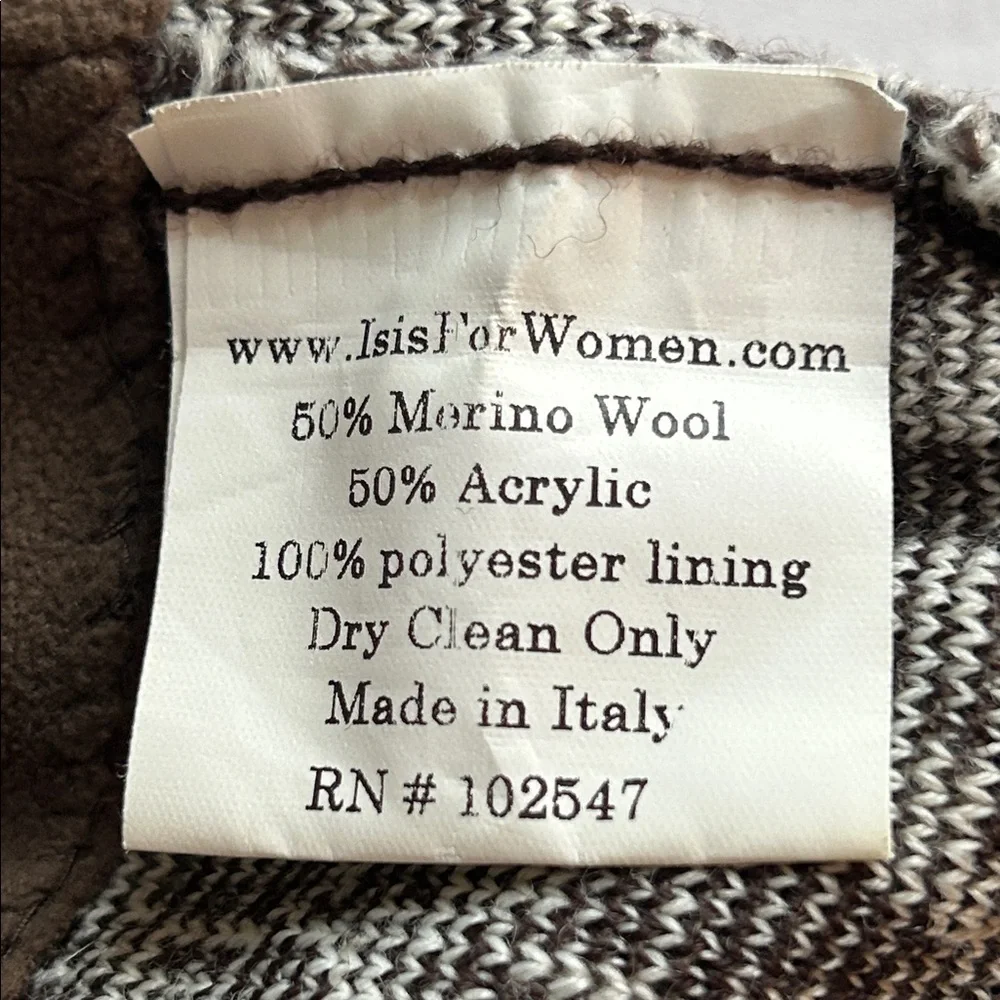 Isis Brown, Cream & Teal Merino Wool Hat